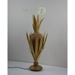 Handmade Pineapple Bamboo Night Table Lamp | Elegant Home & Bedroom Decor Size- 11 Inch (#LSS0045-00)