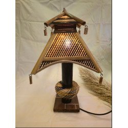 Bamboo Designer Table Lamp Size- 18 x 10 Inch  (#LSB0062-00)