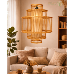 Bhartiye crafts Bamboo Hanging Lamp – Handcrafted by Tripura Artisans