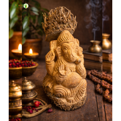 Bamboo Root Ganesh Idol | Handmade Eco-Friendly Lord Ganesha Statue (#BP0002-00-00)