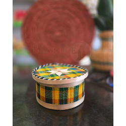 Bamboo Jewellery Organiser Multicolour Basket/Tokri - 6*4 Inch (#EFBH0018-04)