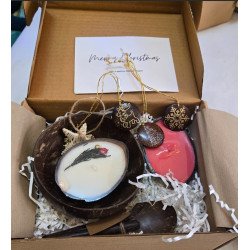 Eco-Friendly Handmade Christmas Coconut Shell Gift Hamper |Gifts Set (#CP0002)