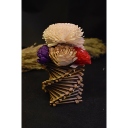 Valentine Designer Bamboo Pen Stand with Shola Flowers | Eco-Friendly Desk Gift – Bhartiye Crafts