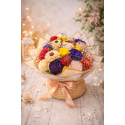 Valentine Gift Shola Flower Basket | Reusable Sabai Grass Flower Arrangement