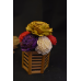Valentine Shola Flower Pen Stand Gift | Bamboo Desk Organizer with Flowers – Bhartiye Crafts