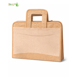 Bhartiye Crafts | Handcrafted Jute Office File Bag with Handle | Artisans from Jharkhand