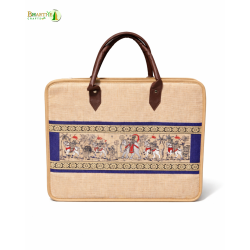 Bhartiye Crafts | Handmade Jute Laptop Bag with Traditional Art | Artisans from Jharkhand