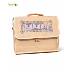 Bhartiye Crafts | Handcrafted Jute Office Bag with Tribal Print | Artisans from Jharkhand