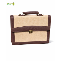 Bhartiye Crafts |  Handmade Jute Office Bag for Men & Women | Eco-Friendly Laptop Briefcase | Jharkhand Artisans