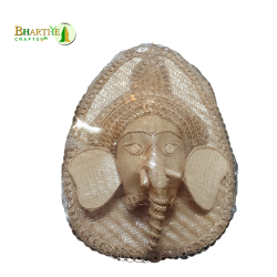 Divine Ganesha Face – Handcrafted Bamboo Wall Art (#BP0002)