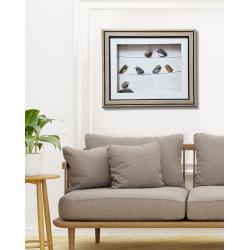 The Birds on a Branch – Nature Inspired Pebble Art Frame by Bhartiye Crafts (#PB0002)
