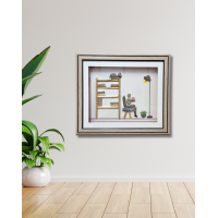 Waiting with Love Pebble Art Frame – Valentine Gift for Him | Handmade Gift for Men– Artistic Stone Wall Decor
