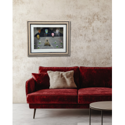 Adventure Awaits – Hot Air Balloon Pebble Art Frame (#PB0017)