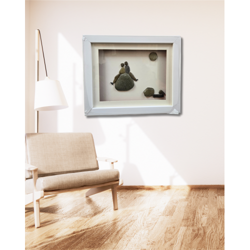 You & Me – Couple Pebble Art Frame (#PB0025)