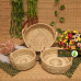 Sabai Grass Ratten Cane Basket Round Set Of 3 | Punjabi Lohri Special Festive Basket