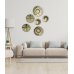 Handwoven Sabai Grass Wall Decor – Green & White Spiral Design Set Of 6
