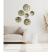 Handwoven Sabai Grass Wall Decor – Green & White Spiral Design Set Of 6