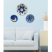 Handwoven Sabai Grass Wall Decor Blue & White Spiral Design Set Of 3 Handwoven Sabai Grass Wall Decor Blue & White Spiral Design Set Of 3