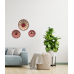 Handwoven Sabai Grass Wall Decor – Red & White Spiral Design Set Of 3