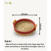 Bhartiye Crafts| Handmade Sabai Grass Round Tray with Wooden Handles | Eco-Friendly Basket | Odisha Artisans|Dimension 10*3.5 (inches)