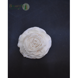 Bhartiye Crafts Handcrafted White Shola Rose Flower | Natural Sola Wood Decorative Flower (Set of 10)