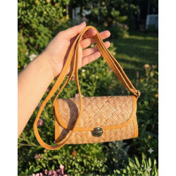 Shitalpati Small Sling Bag with Lock | Handcrafted Natural Bag -#BSP0007