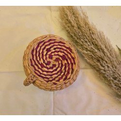 Handmade Water Hyacinth Round Jewelry Box with Lid | Eco-Friendly Natural Gift Box (#WH0005)