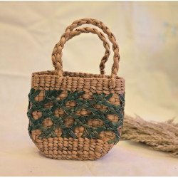 Handmade Water Hyacinth Basket Bag – Natural Woven Tote (#WH0003)
