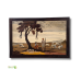 Handcrafted Rosewood Inlay Wall Art – Village Shepherd Scene (#WP0029)