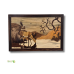 Mysore Rosewood Inlay Deer Drinking Water Wall Art – Handcrafted Nature Scene (#WP0027)