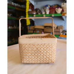 Bhartiye Crafts | Handcrafted Bamboo Basket with Handle | Eco-Friendly Storage | Jharkhand Artisans Bhartiye Crafts | Handcrafted Bamboo Basket with Handle | Eco-Friendly Storage | Jharkhand Artisans