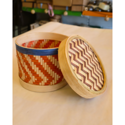 Bhartiye Crafts | Designer Bamboo Storage Box with Lid | Handmade Eco Organizer | Jharkhand Artisans Bhartiye Crafts | Designer Bamboo Storage Box with Lid | Handmade Eco Organizer | Jharkhand Artisans
