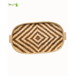 Bhartiye Crafts | Handwoven Bamboo Serving Tray | Handmade by Jharkhand Artisans Bhartiye Crafts | Handwoven Bamboo Serving Tray | Handmade by Jharkhand Artisans