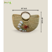 Bhartiye Crafts|Floral Embroidered Kauna Grass Handbag | Natural Handmade | Mainpur Northeast| Women's special