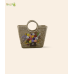 Bhartiye Crafts|Embroidered kauna Grass Handbag  with Floral Design | Eco-Friendly Handbag | Mainpur Northeast| Women's special
