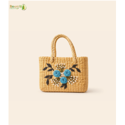 Bhartiye Crafts|Handcrafted Embroidered kauna Grass Purse | Eco-Friendly Women’s Bag | Mainpur Northeast| Women's special