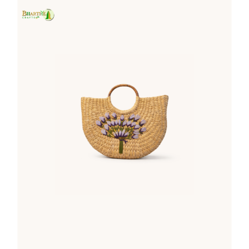 Bhartiye Crafts|Handmade Kauna Grass Bags for Women | Natural Eco-Friendly | Mainpur Northeast| Women's special