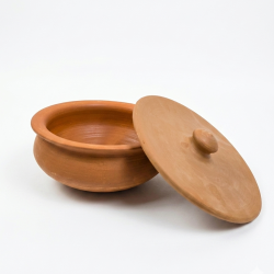 Handmade Terracotta Cooking Pot with Lid | Natural Clay Handi | BHARTIYE CRAFTS