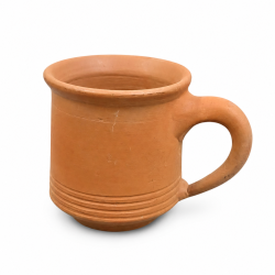 Handcrafted Terracotta Clay Cup with Handle | Natural Earthen Cup | Bhartiye Crafts